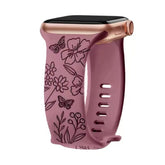 Curea Ceas Apple Watch Silicon Flowers Smoke Anca's Store
